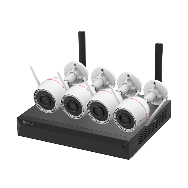Kit NVR 8 ch + 4 camaras de seguridad H3C 2k+ (4mp) ezviz