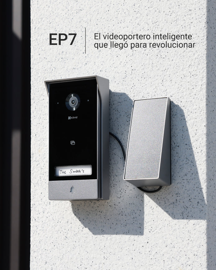 Video Portero Inteligente a Batería EP7 2K (3mp) + Panel Solar Ezviz