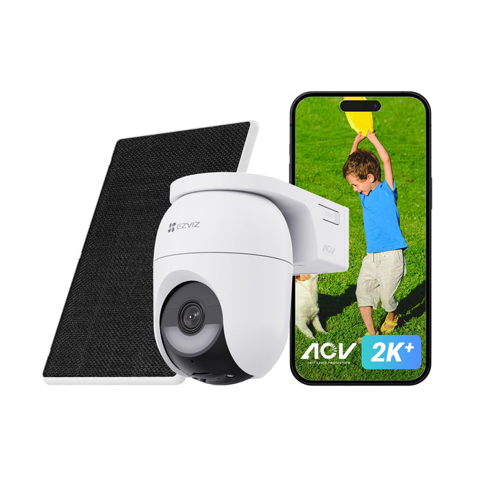 KIT CAMARA DE SEGURIDAD WIFI CON BATERIA CB8 LITE CON PANEL SOLAR EZVIZ
