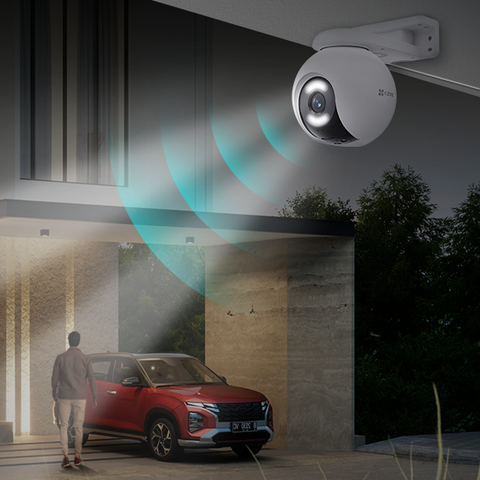 Cámara de Seguridad domo exterior Ezviz H8x 2K+ (4mp) Wifi Full Color 24 h.