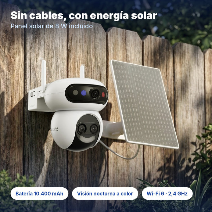 Camara Wifi de Triple lente a bateria HB90F + Panel solar EZVIZ
