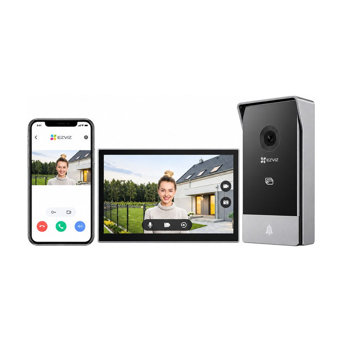 Kit Videoportero Wifi Ezviz HP7 2 Hilos con Monitor de 7 Pulgadas