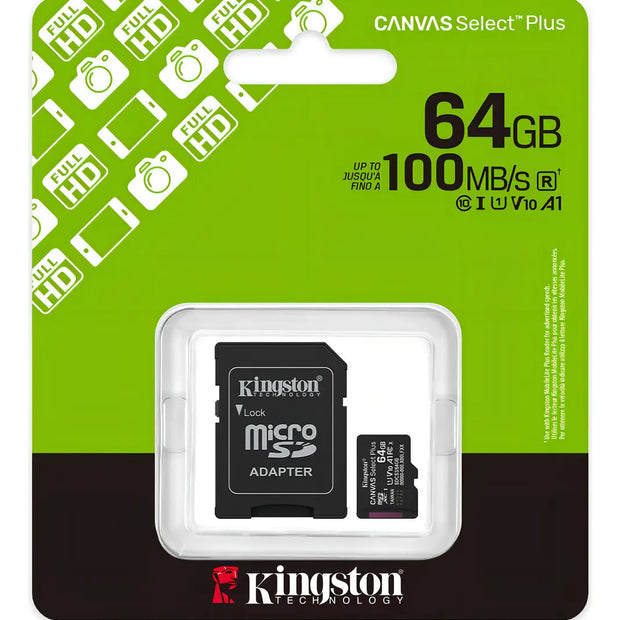 Tarjeta De Memoria Micro Sd Kingston Canvas Select Plus 64gb