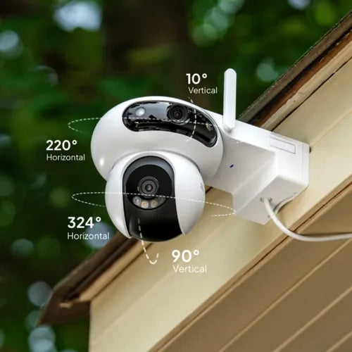 CAMARA DE SEGURIDAD WIFI DOBLE LENTE HB90 2K+2K CON PANEL SOLAR EZVIZ