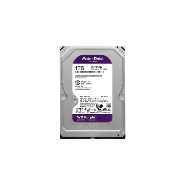 Disco Duro Sata 1Tb Purple Surveillance 64Mb Intellip Western Digital