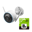 Kit Cámara Exterior Ezviz H3 3K Wifi + Micro SD 64GB