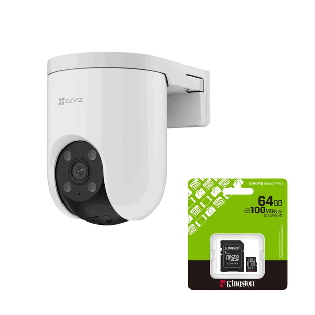 KIT CAMARA WIFI EXTERIOR  H8C PRO 3K + TARJETA DE MEMORIA DE 64 GB