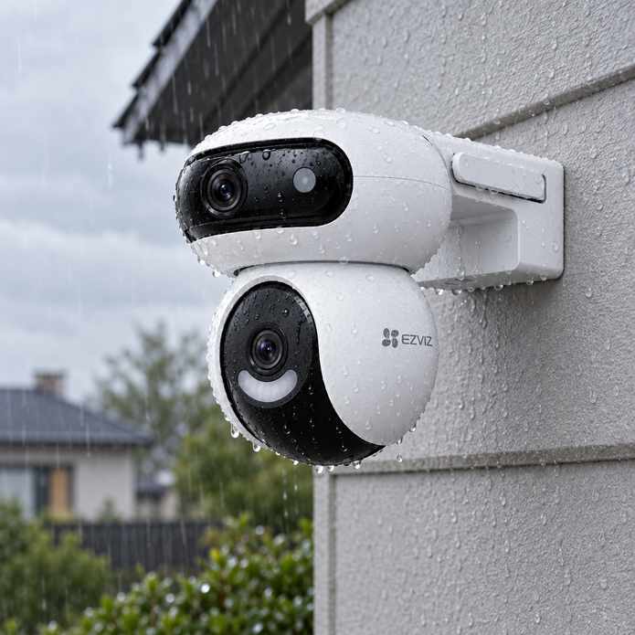 Cámara de Seguridad Exterior Ezviz H90 Dual 2K+ Doble Lente 360°