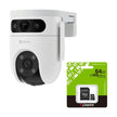 Kit Cámara Ezviz H9C 3K+3K Doble Lente Giratoria + Micro SD 64GB