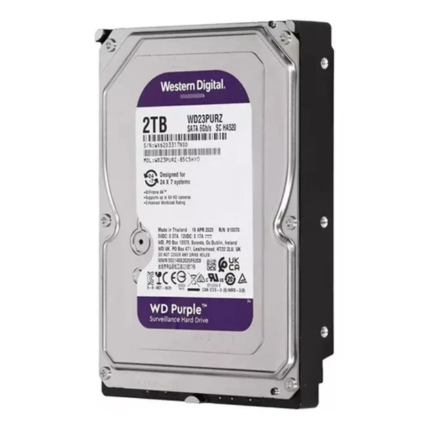 Disco Duro 2Tb Purple Sata Surveillance 64Mb Intellipower Western Digital