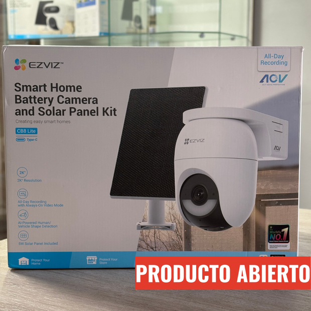 Camara de seguridad wifi con bateria +  panel solar CB8 Lite ezviz (open box)