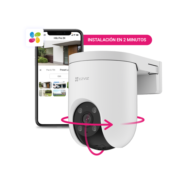 CAMARA DE SEGURIDAD WIFI H8C PRO 2K EZVIZ