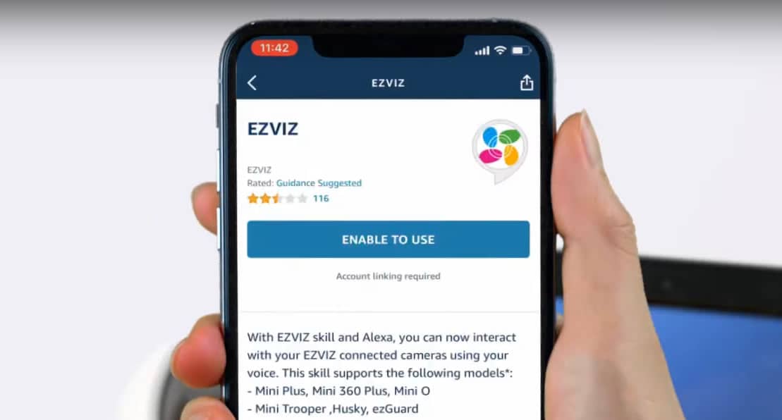 ezviz en amazon alexa asistente de voz ezviz